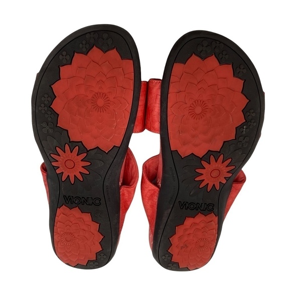 Vionic Orange Lauren Slip-On Sandal Slides Size 11 Wide Women's - Picture 7 of 7